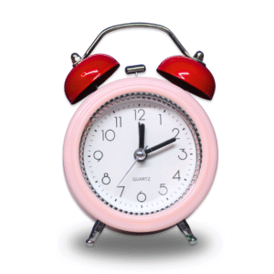 Wake Up Table Twin Bell  Alarm Clock Pink/Red Color