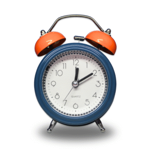 Wake Up Table Twin Bell  Alarm Clock Dark Blue/Orange Color