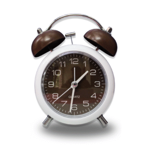 Classic Twin Bell Alarm Clock Brown Color