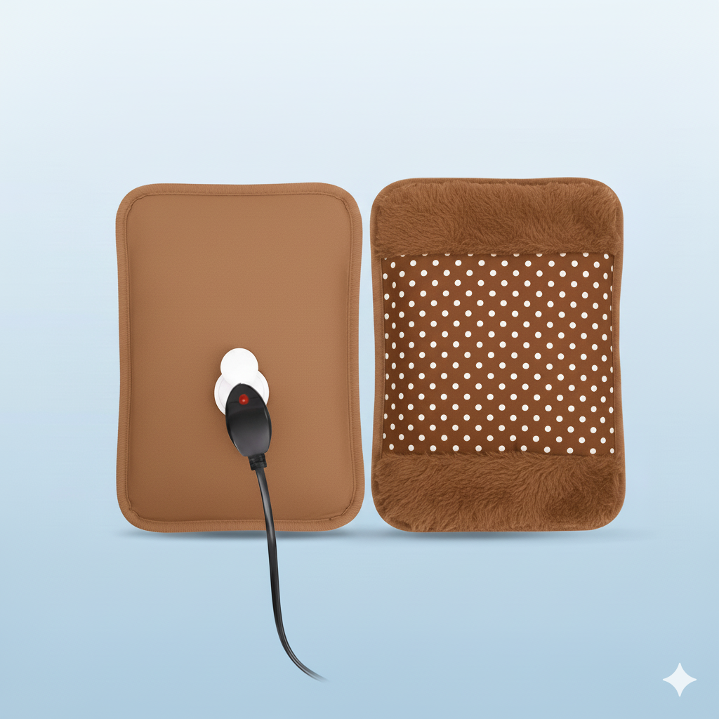 Electric Hot Water Bag -Instant Pain Relief Coffee Color - Image 2